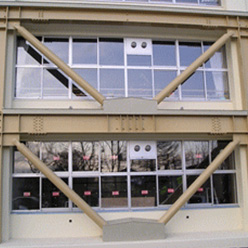 【耐震】釧路市立鳥取西小学校 第2期建築主体工事/耐震ブレース